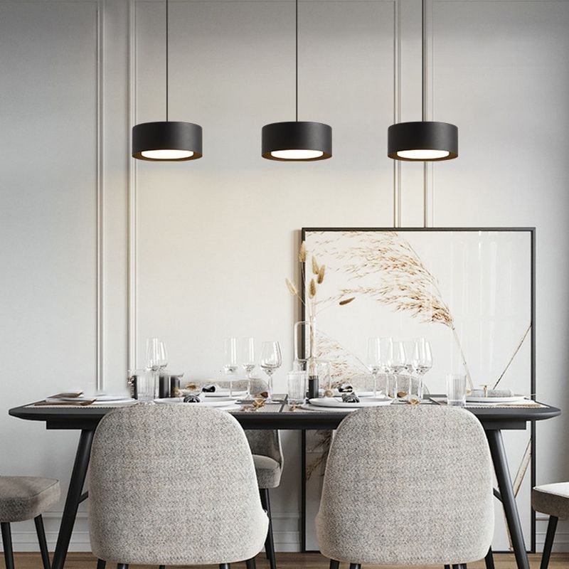 Acryl cirkelvormige ledhanglamp in moderne beknopte stijl smeedijzeren hanglampje voor slaapkamer