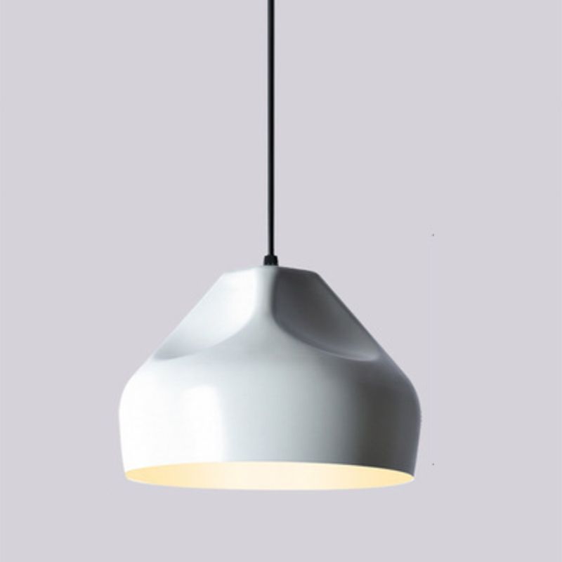 Macaron Single-Bulb Pendant lampe Aluminium Géométrique Hanging Light pour salle à manger