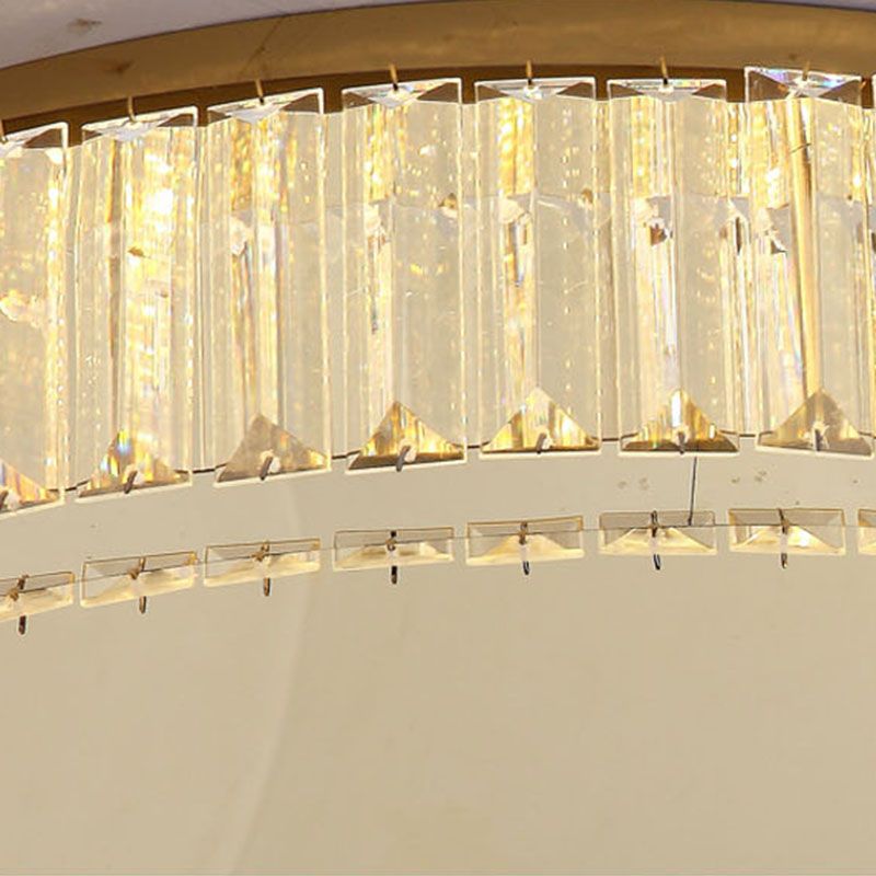Gold Stainless-Acier LED Flush Mount in Modern Creative Style Crystal Ceiling Light for Bedroom