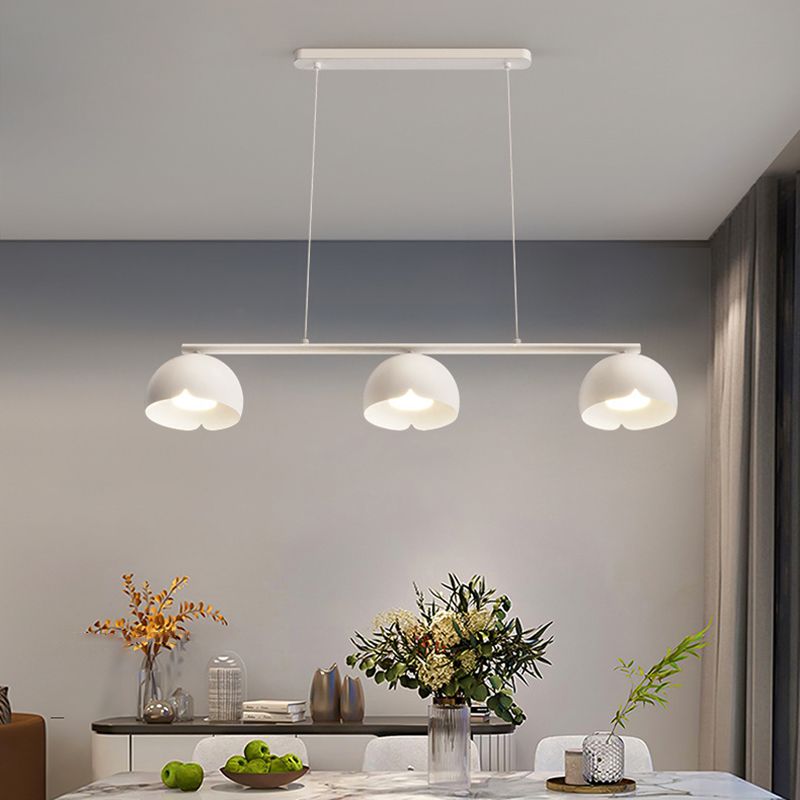 Modernism 3-Light Kitchen Island Lighting White Island Pendant Lighting for Kitchen