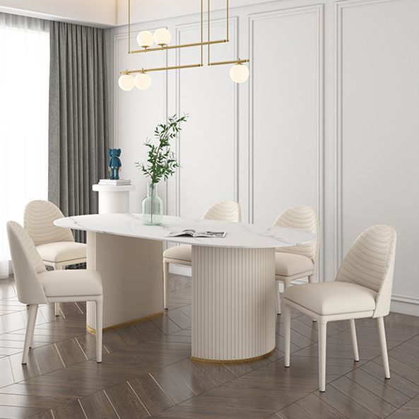 Metal Mesa Oval de Luxury de metal Mesa de interior sinterizada para el comedor