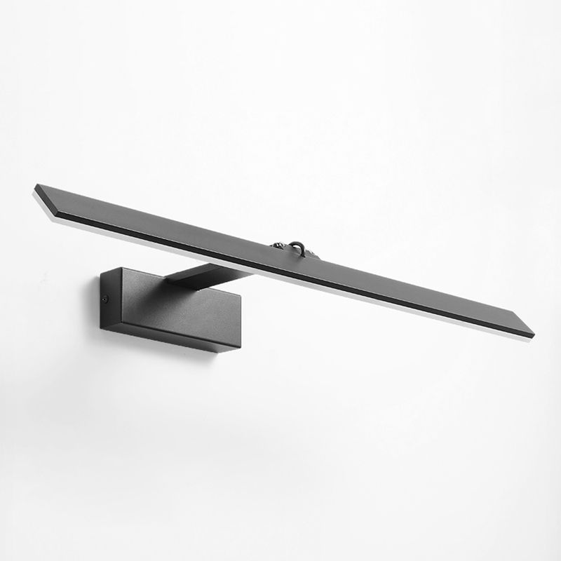 1-Light Black Vanity Light Modern LED Mirror Front Light with Acrylic Shade for Bathroom