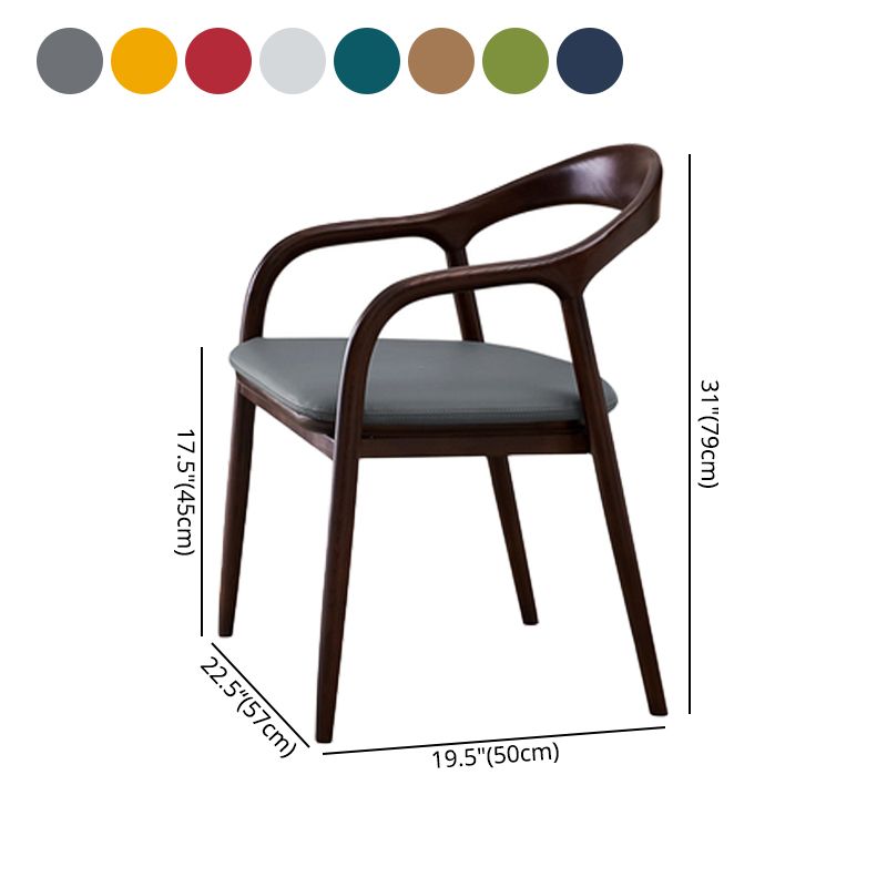 Silla de madera de fresno de estilo tradicional, juego de sillas de cocina con brazo trasero abierto