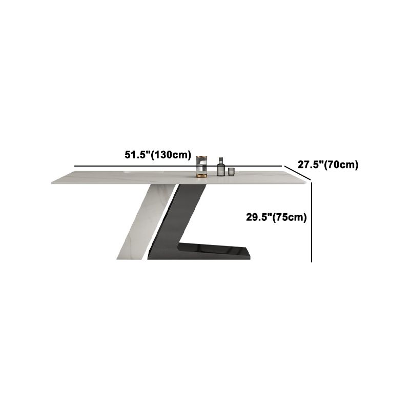 Modern White Sintered Stone Dining Table Set 1/4/5/7 Pieces Dining Set for Home Use