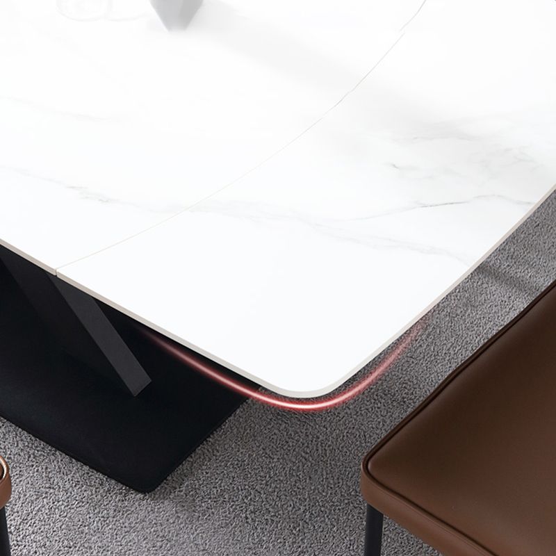 Modern Adjustable 1/4/5/7 Dining Table Set Rectangle Indoor Dinette Set in White