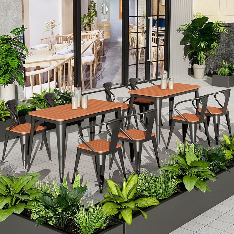 Modern Reclaimed Wood Dining Table Set 1/3/5/7 Pieces Dining Set for Home Use