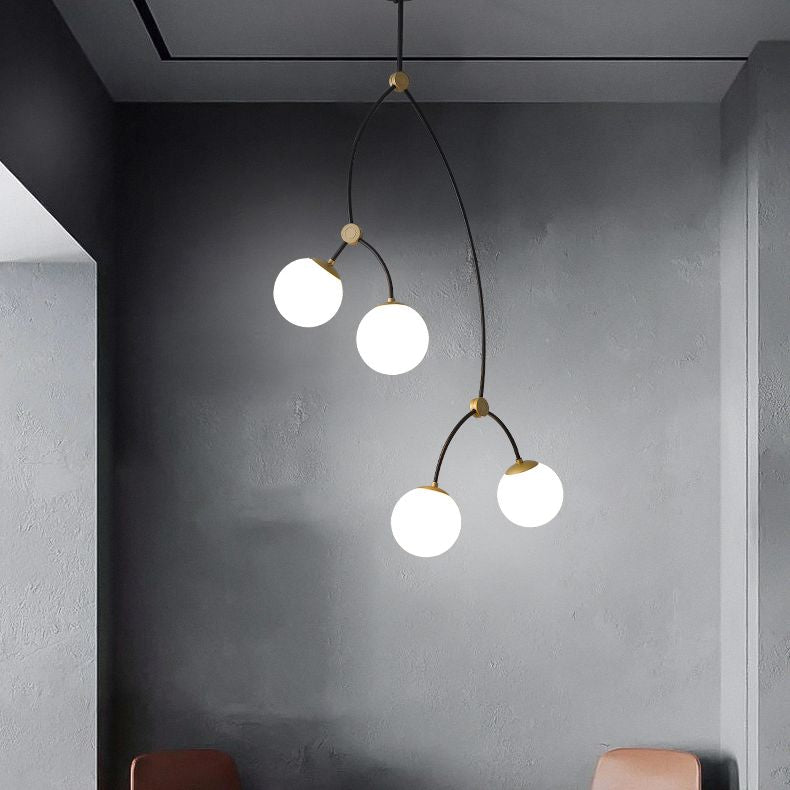 Modern Chandeliers For Dining Room Globe-Shaped Pendant Lighting Fixtures