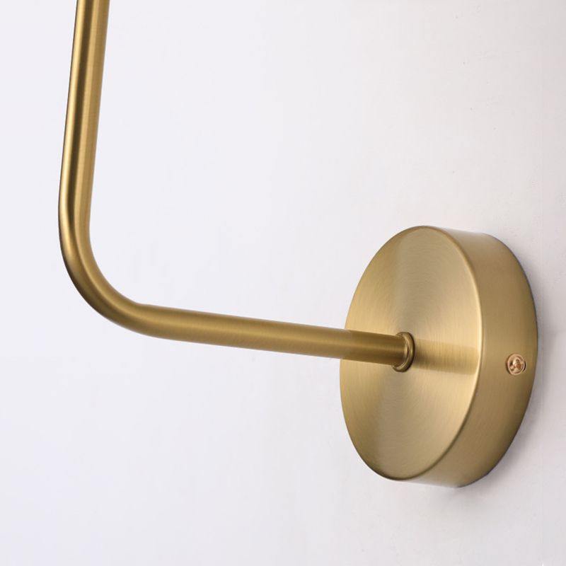 Contemporary Golden/Black Bathroom Vanity Light Fabric Shaded Wall Light Sconces