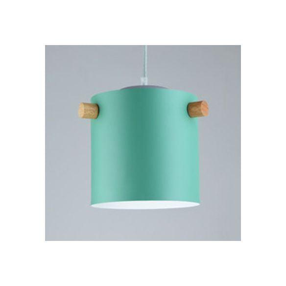 Luce di sospensione cilindrica color caramella Una luce a sospensione in alluminio macaron di macaron luce per corridoio per corridoio