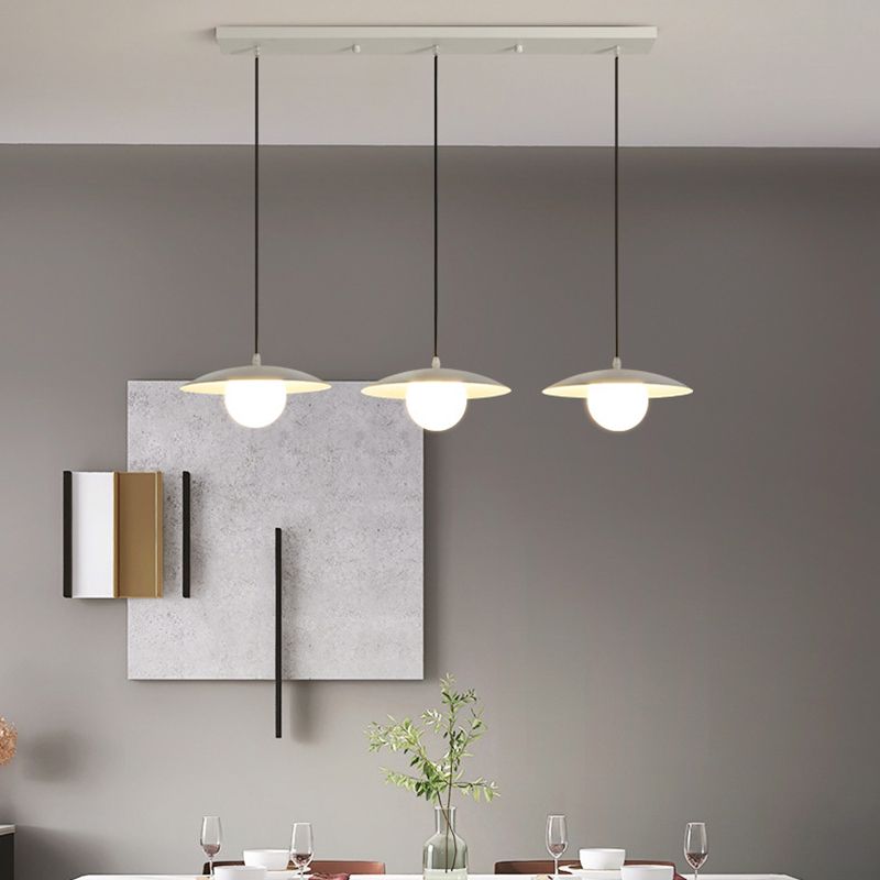 Industrial White Ceiling Light Glass Kitchen Island Lighting for Home