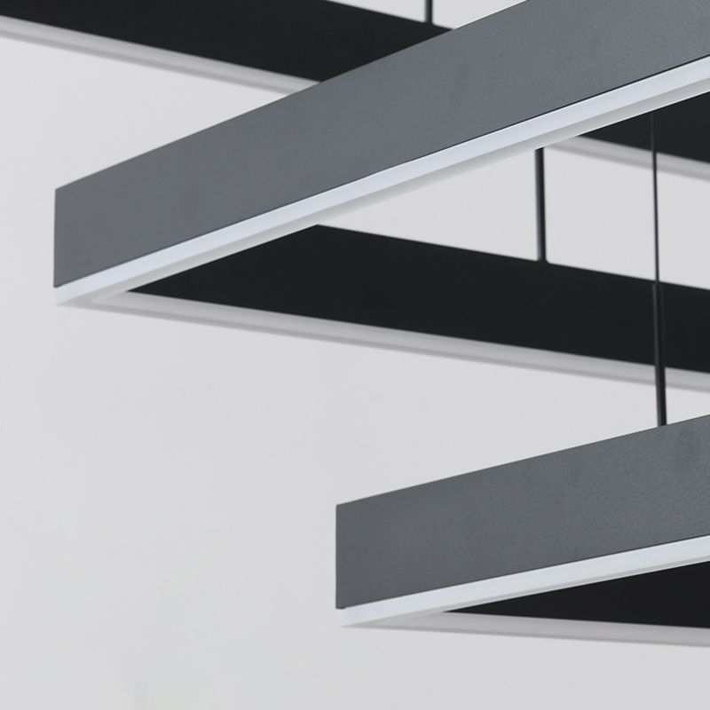 New Modern Metal LED Hanging Lamp Kit Three-tier Pendant Lighting Fixtures for Living Room