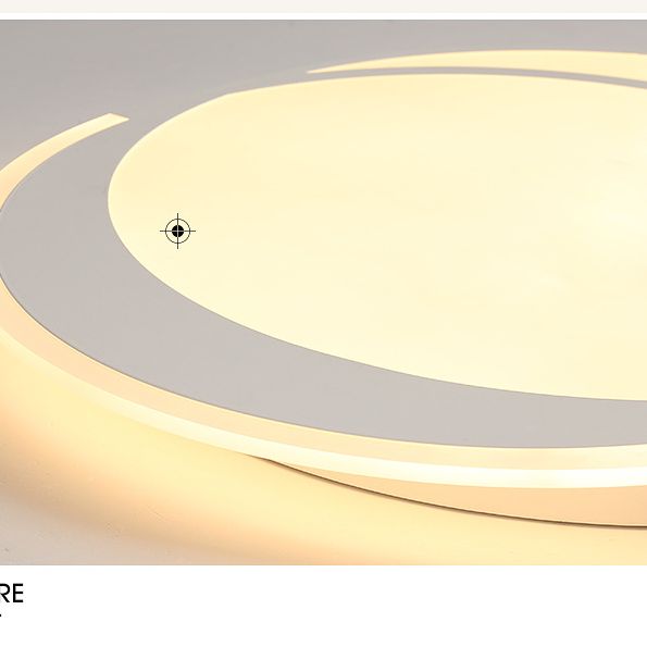 Circle Acrylic Flush Mounted Ceiling Light Minimalistic LED White Flushmount Ceiling Lamp