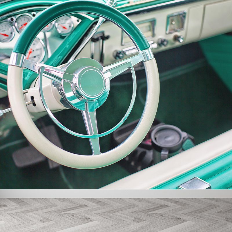 Soft Color Vintage Transportatin Mural Horizontal Photography Decorative Wall Covering