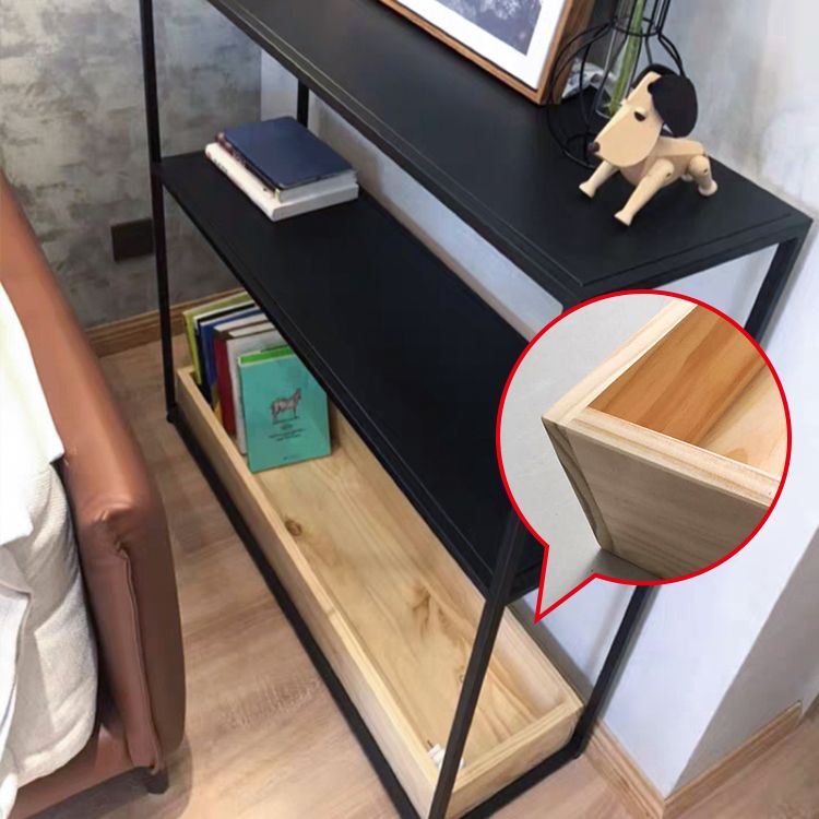 7.87 inch Wide Contemporary Console Table Metal Console Table with Shelf