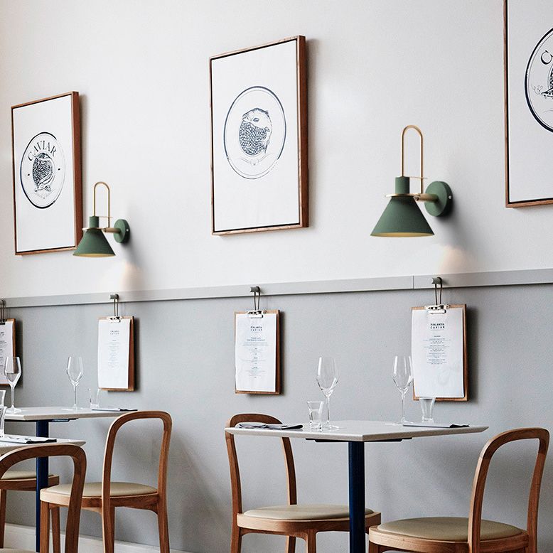 Contemporary Simplicity Conical Wall Mounted Lights Metallic Wall Mounted Lamp for Bedside