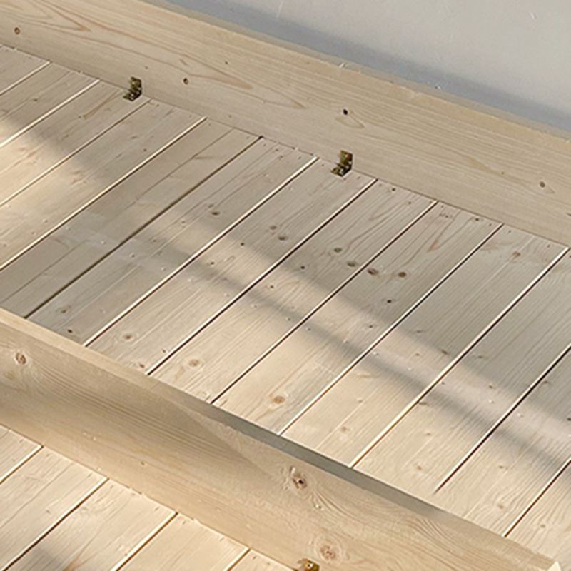 Pine Wood Standard Bed Wood and Upholstered Bed with Custom Legs