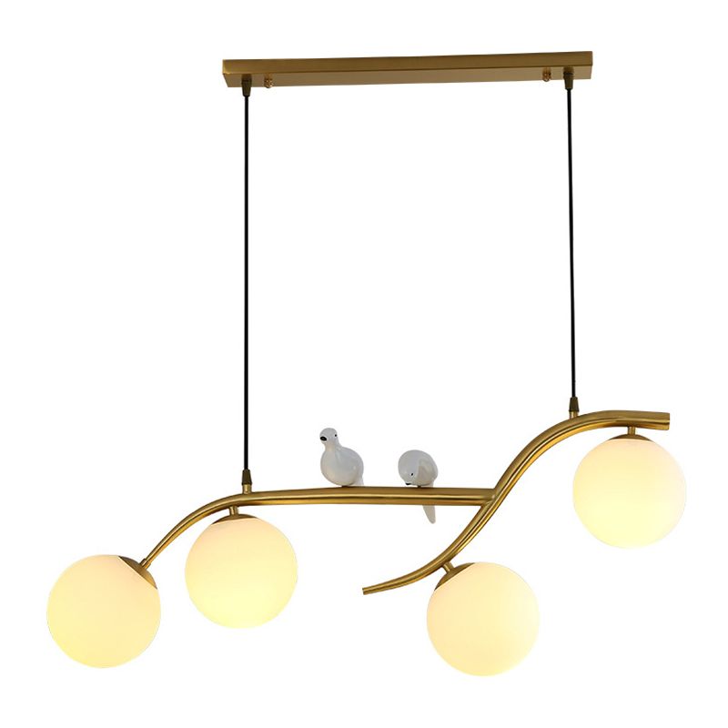 Modern Style Ball Shape Island Pendants 4-Lights Pendant Lights for Living Room