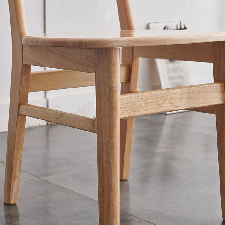 Chaises de salle à manger en bois de style contemporain, chaise d'appoint à dossier ouvert pour cuisine (Ensemble de 2)
