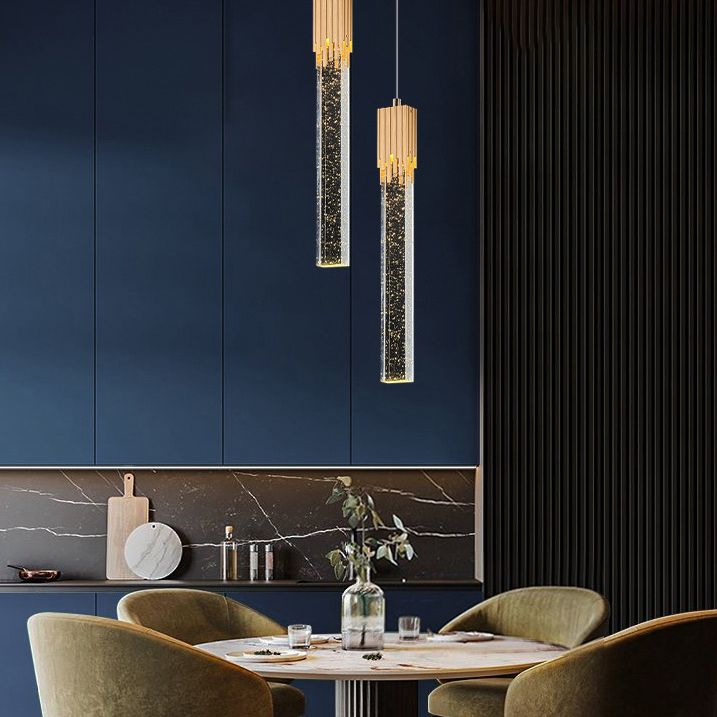 Röhrchen -Anhänger Beleuchtungsrichtung zeitgenössischer Kristall -LED -Schlafzimmer Hanges Anhänger Licht