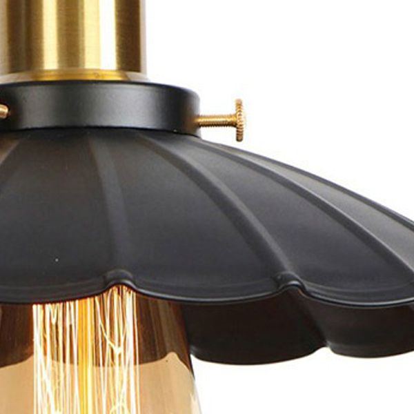 Schwarze geometrische Wandlampe im industriellen Retro -Schmiedeeisen -Wandlicht für Innenräume