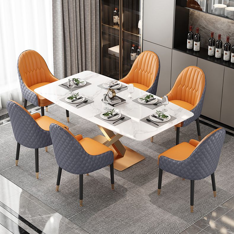 Scandinavian Style Wood Dining Chairs Dining Room Parsons Cushioned Chair with Arm
