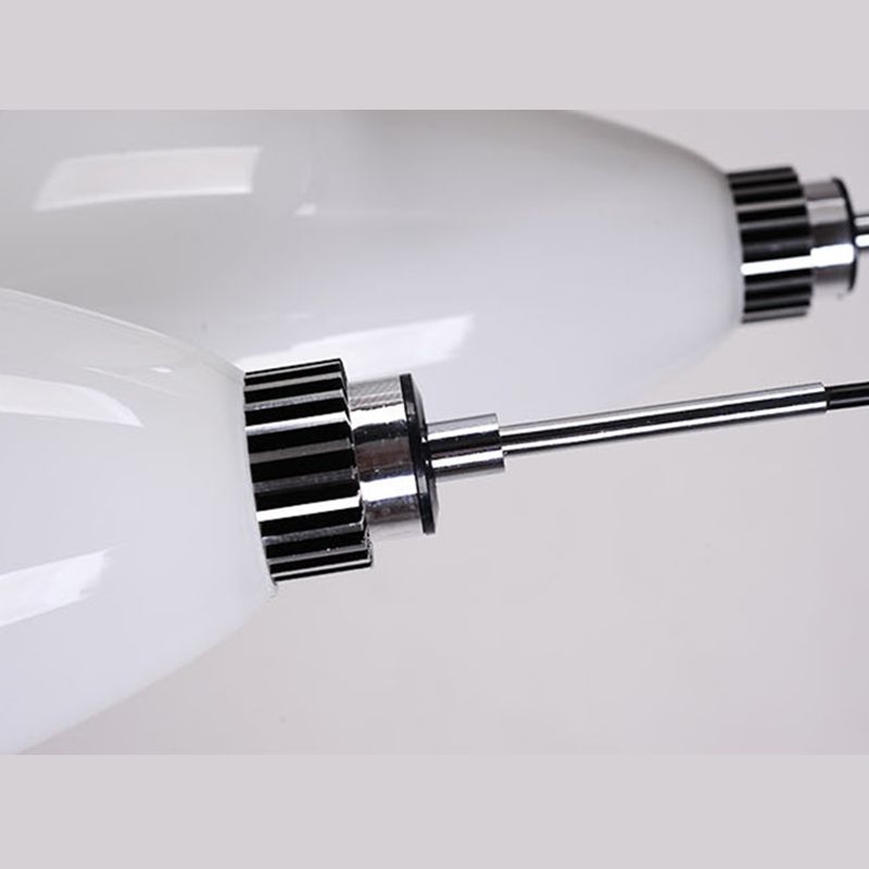 1 Light Bell Pendant Lighting Modern simplicity White Glass Pendant Ceiling Lights for Restaurant