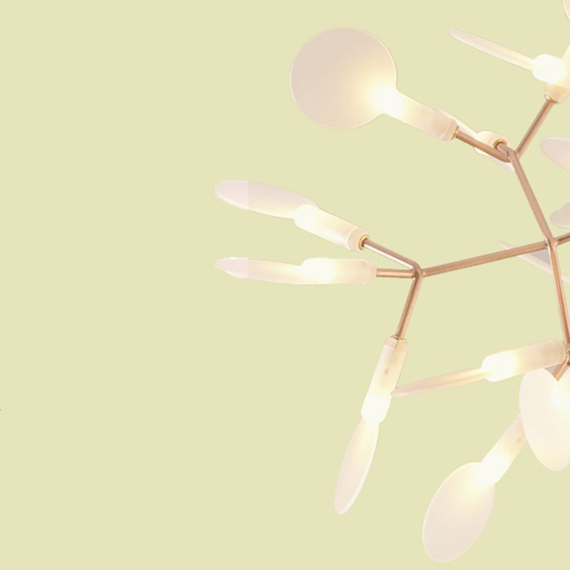 Rose Gold Contemporary Linear Pendant Lighting Fixtures Crystal Island Chandelier Light for Bedroom