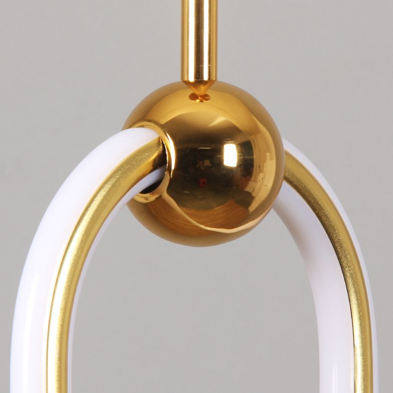 Métal Gold Metal Postmodern Pendant Light 1-Light Plafond plafond Light pour chambre à coucher