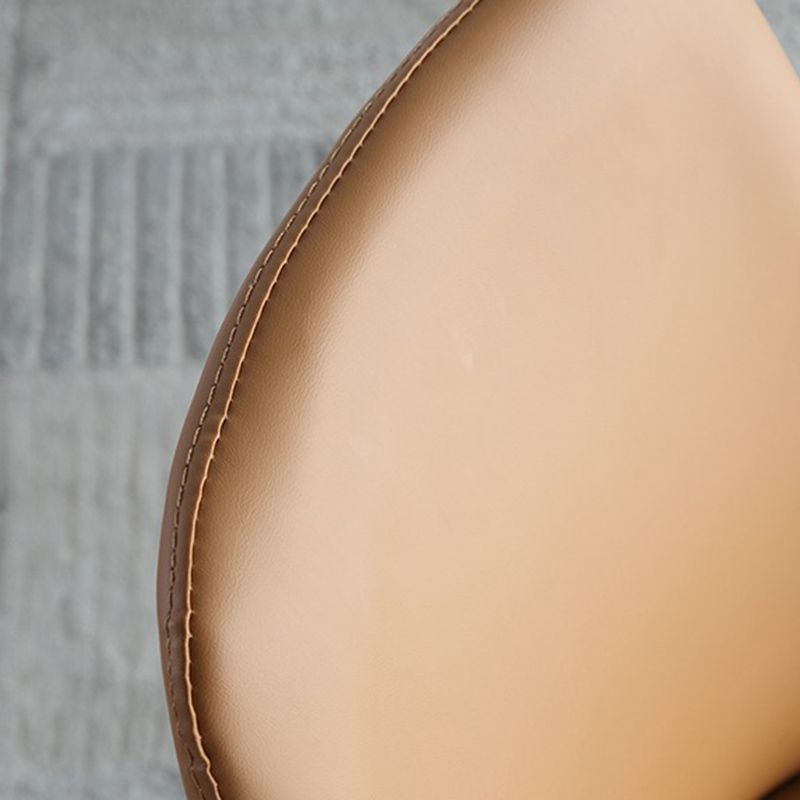 Contemporary Style Leather Chair Armless Parsons Chair with Metal Legs for Kitchen