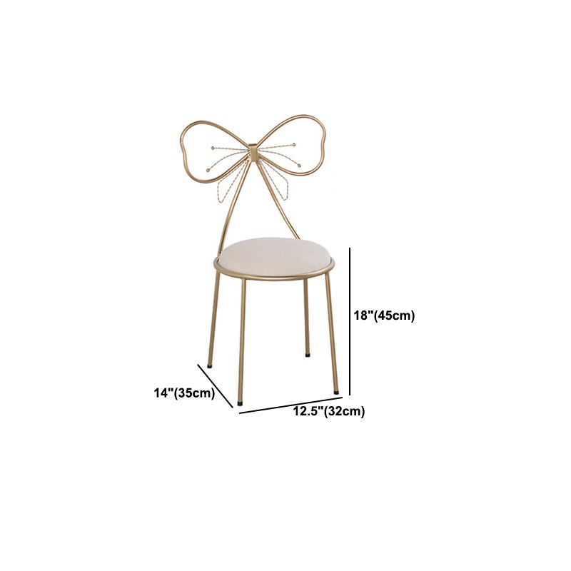 White Gold Makeup Counter with Drawer 15.74" Wide Glam Vanity Tables for Bedroom