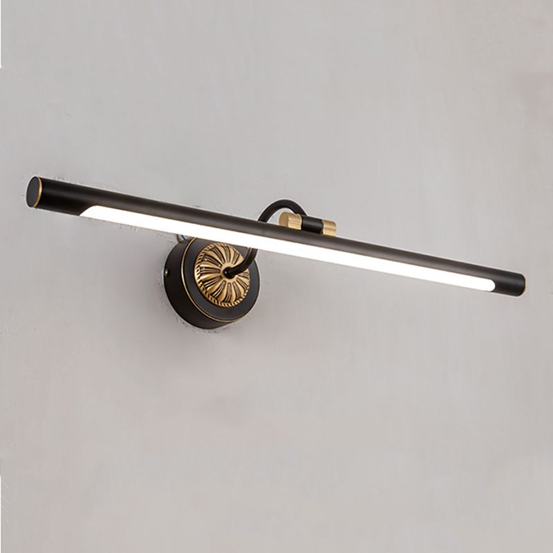 Metal Linear Shade Wall Sconce Modern Style 1-Light Mirror Wall Mount Light