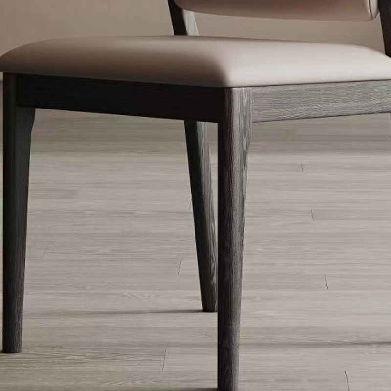 Open Back Dining Side Chair Industrial Solid Wood Dining Chair