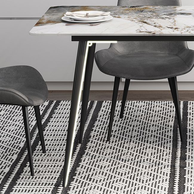 Industrial Style Rectangle Dining Site Table Stone Dining Room Home Furniture