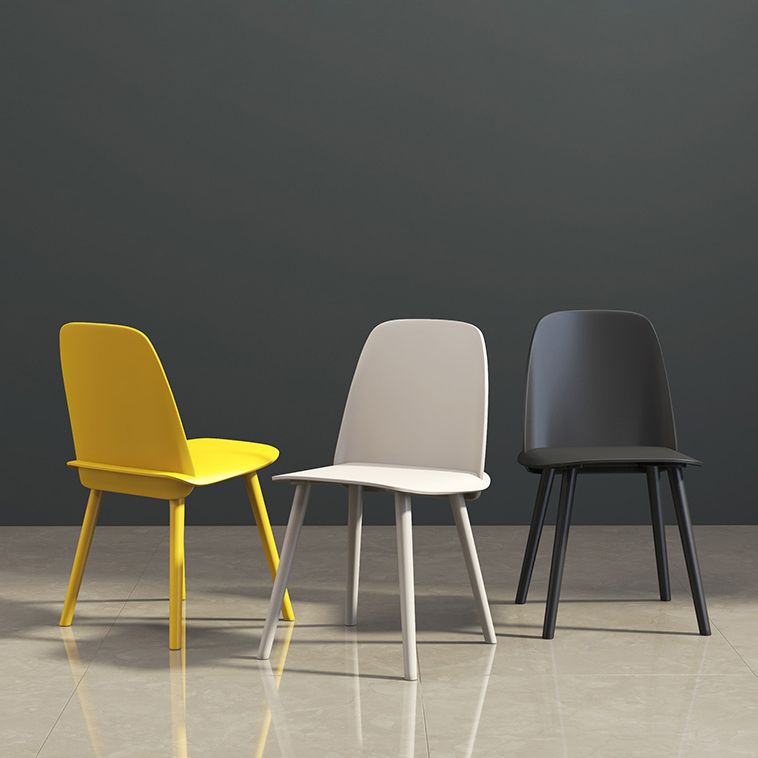 Glam Style Side Chair Plastic Indoor Dining Chair (Set of 2)