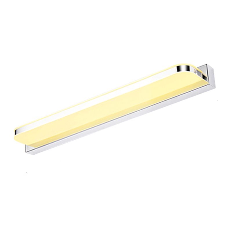 Linear Shape Metal Wall Sconce Modern Style 1 Light Mirror Wall Mounted Light