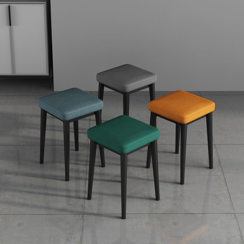 Cotton Blend Square Ottoman Whole Colored Fade Resistant Glam Cube Ottoman