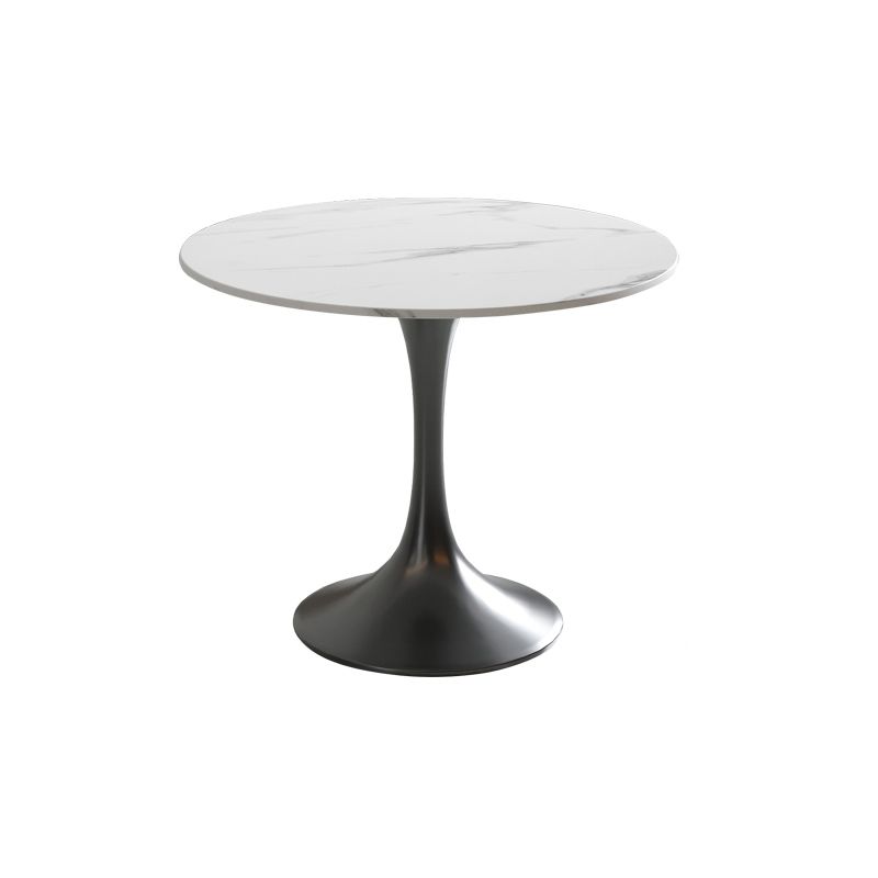 Traditional Luxury Dining Table Sintered Stone Round Table for Dining Room