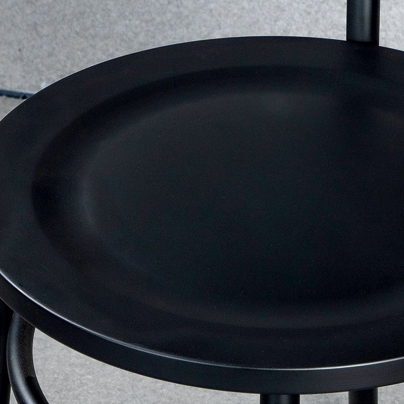 White and Black Dining Chairs Industrial Iron Armless Dining Side Chair