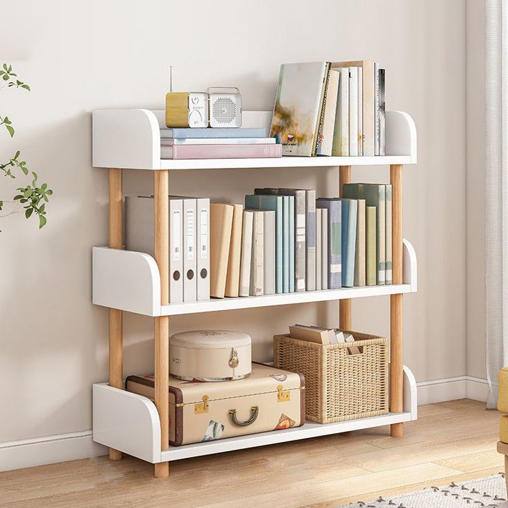 Home Standard Bookcase Modern Wooden Bookshelf with Rectangle Shelves