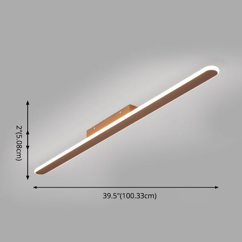 Plafonnier encastré linéaire à 1 lumière, nouveau plafonnier moderne en acrylique