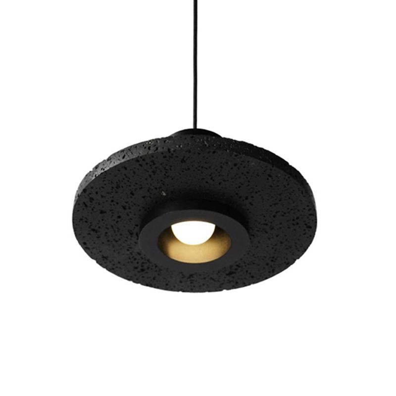 Pendentif de plafond noir moderne Éclairage du roche légère avec 1 lumière