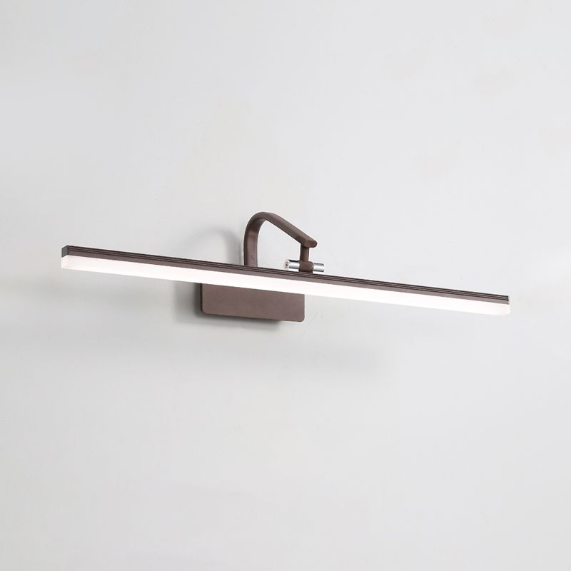 Linear Shape Wall Lighting Modern Style Metal 1 Light Sconce Lamp for Bathroom