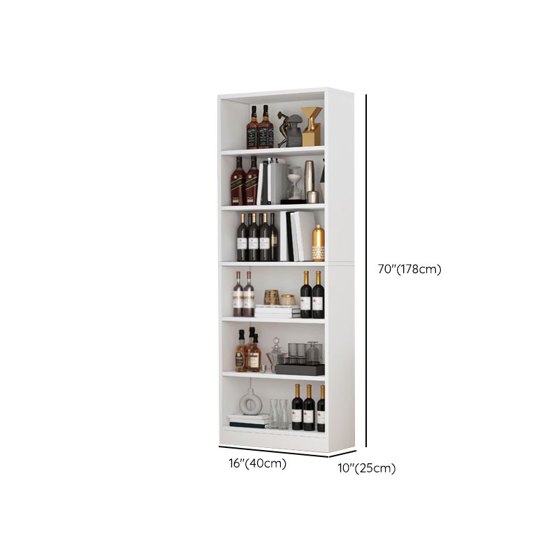 Contemporary Wooden Cabinet with Shelves Rectangle Storage Cabinet