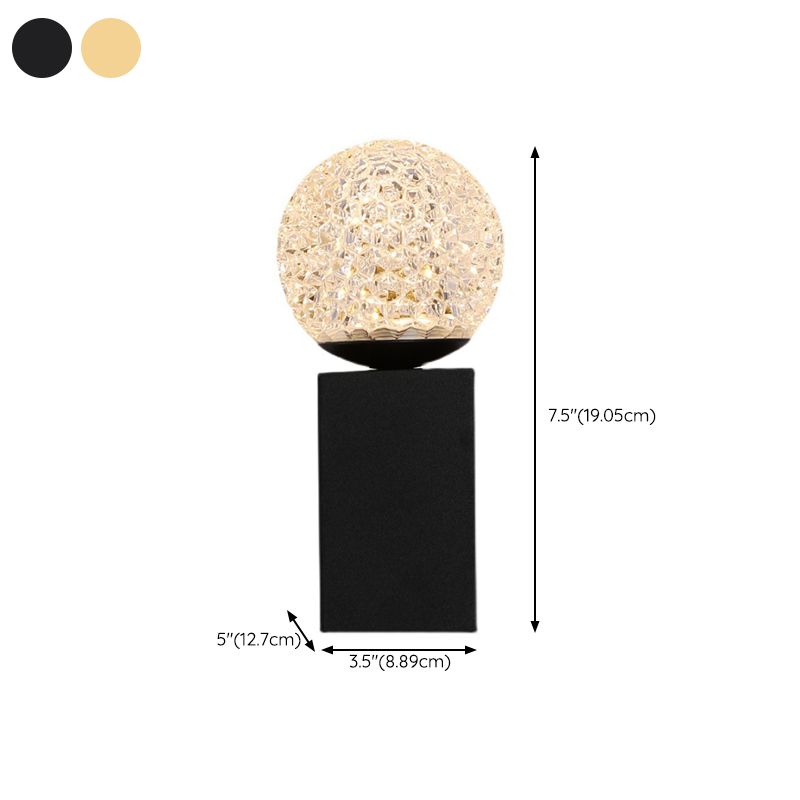 Modern Bath Vanity Lighting Acrylic Black/Golden Wall Light for Bathroom