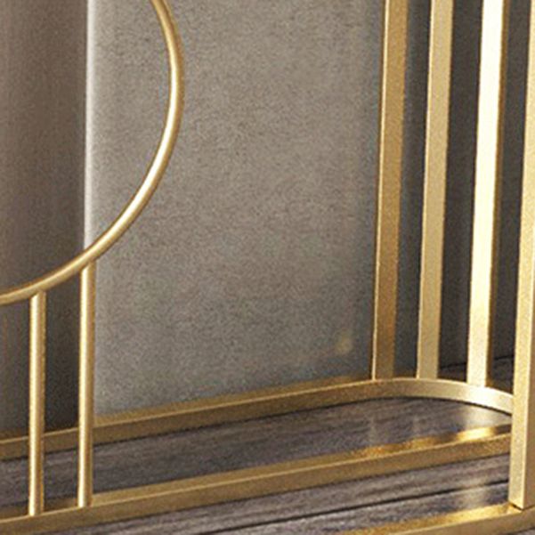 Glam Accent Table Antique Finish Sofa Console Table with Shelf