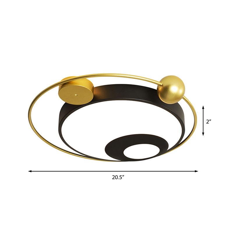 Cuadrado/Redondo de Montar Moderno Metal de Vintage Moderno Led de iluminación de color blanco/negro en luz cálida con difusor