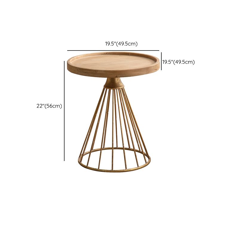 French Country Frame End Table Antique Brass Ironcraft End Table
