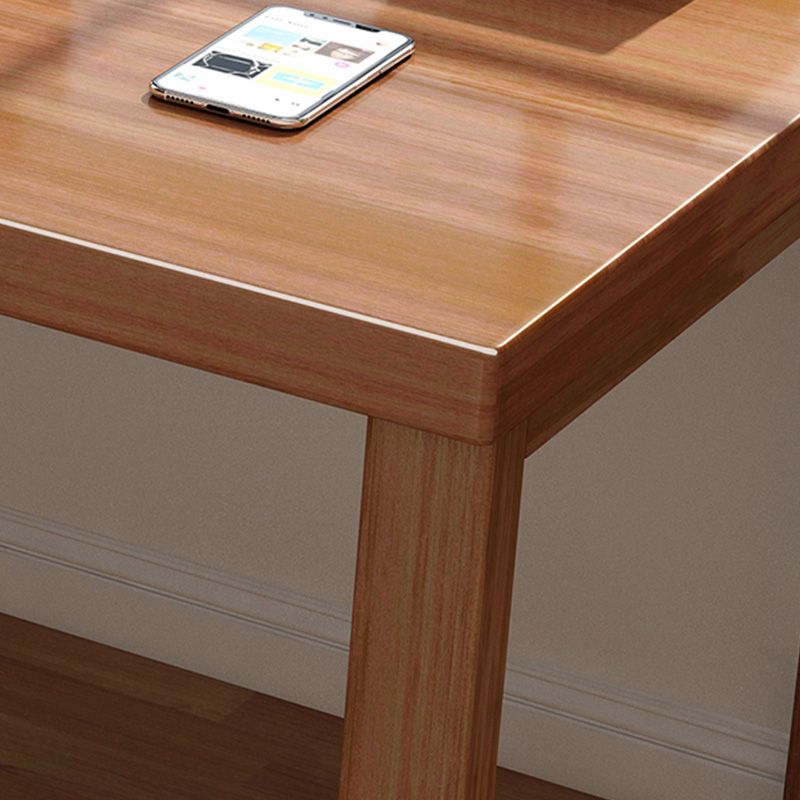 Contemporary Writing Desk in Rubber Wood with Rectangle Top Desk