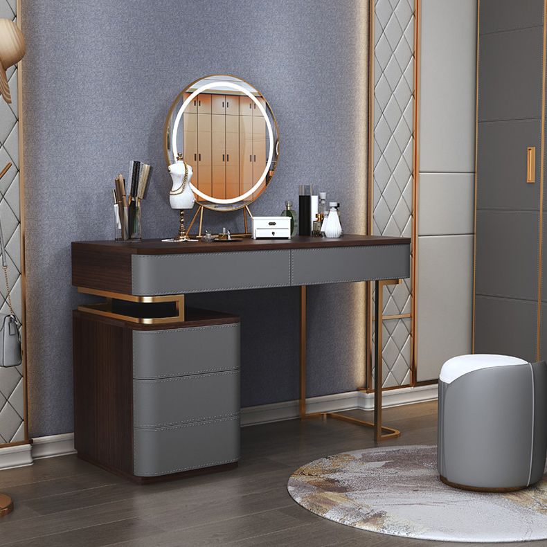 29.53 " Height 5-Drawer Makeup Table Solid Wood Vanity Dressing Table