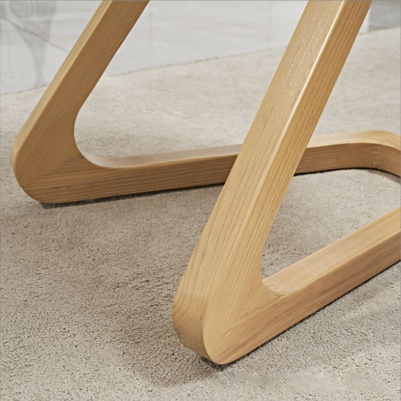 Side Table Solid Wood Abstract Round Scandinavian Living Room End Table